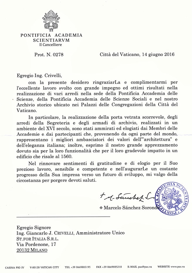 pontificia accademia delle scienze